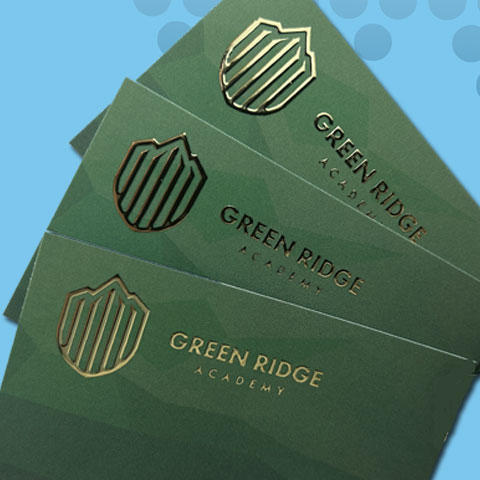 Raised Foil Soft Touch Business Cards